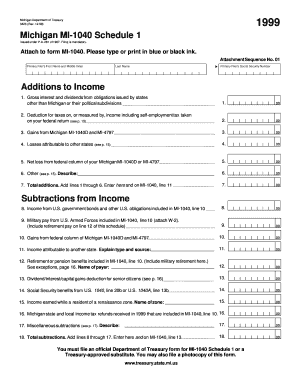 Form MI-1040, Michigan Income Tax Return - State Of Michigan - Michigan