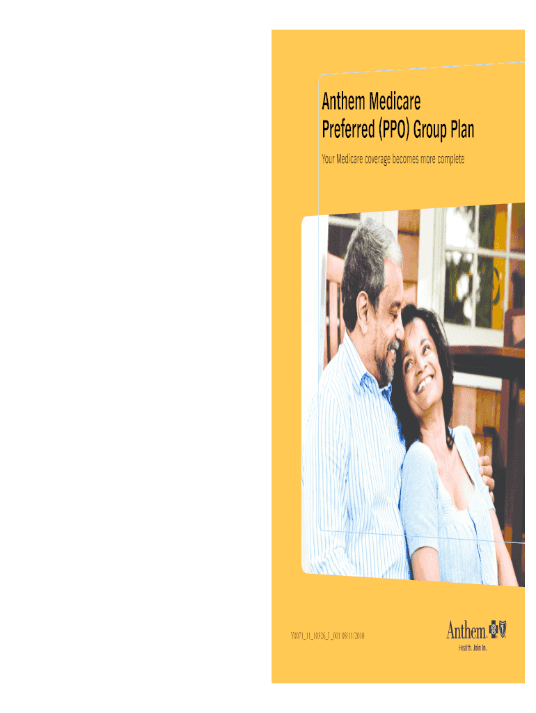 Fillable Online maine Anthem Medicare Preferred (PPO) University of Maine System maine Fax