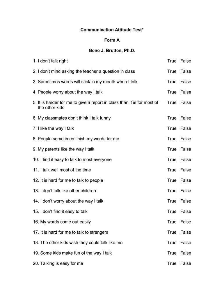 Communication attitude test pdf Fill out & sign online DocHub