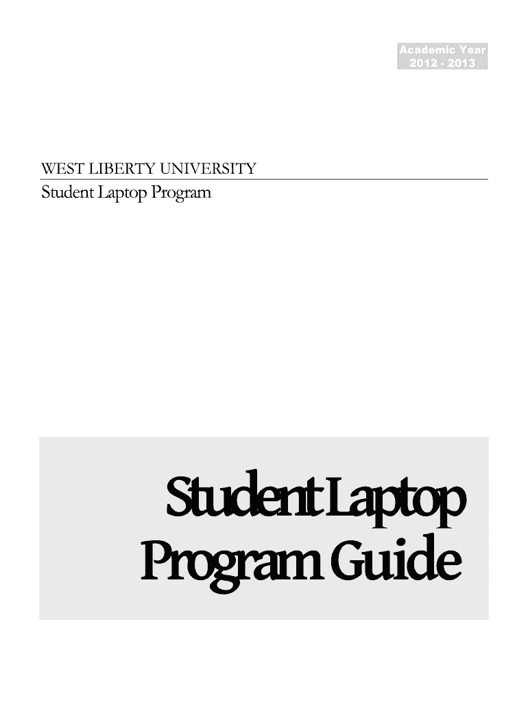 Fillable Online westliberty Student Laptop Program Guide West Liberty