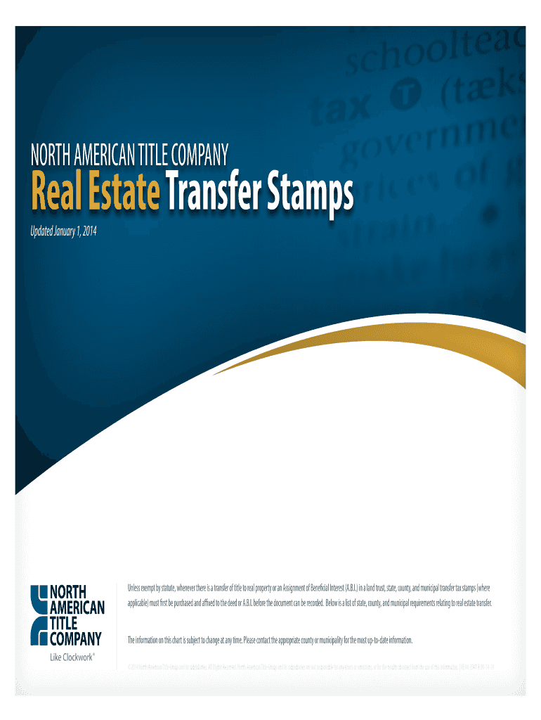 Fillable Online Chicago Transfer Tax Form North American Title Fax