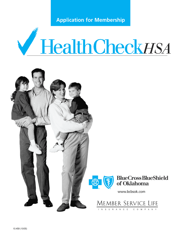 Fillable Online Application for Membership Blue Cross Blue Shield of Oklahoma Fax Email Print