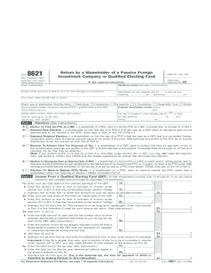 Fillable Online FORM 8621, PAGE 1 of 2 Fax Email Print - pdfFiller