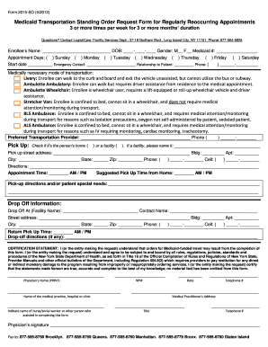 Form 2015 Medicaid Transportation Justification Request - Fill Online