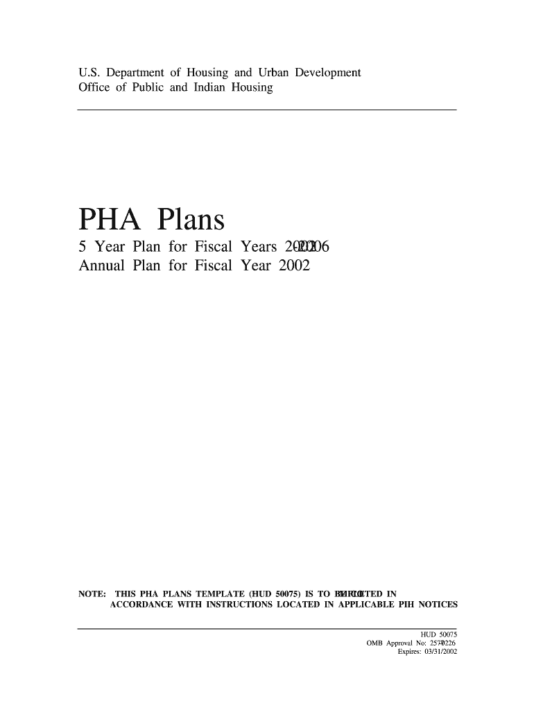 Fillable Online hud Dallas Housing Authority Five Year PHA Plan 2015