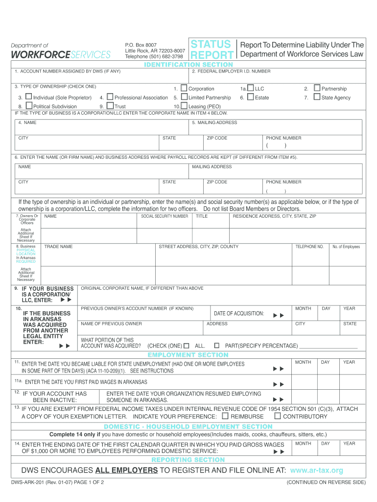 Arkansas department of workforce services login Fill out & sign online