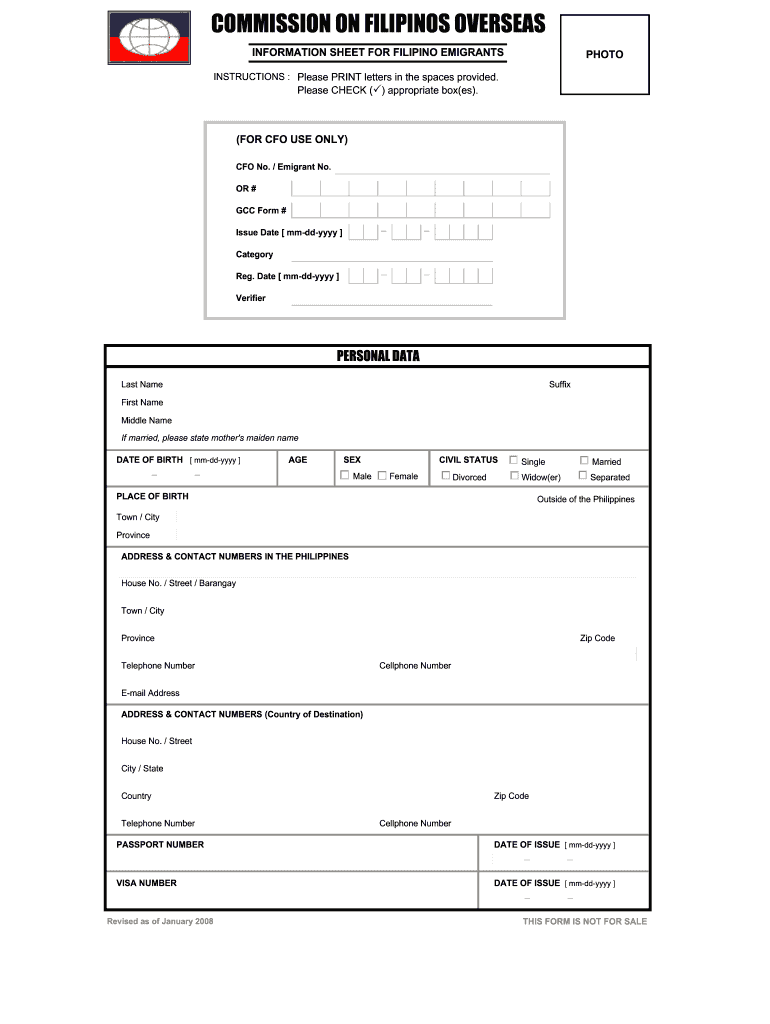 Cfo emigrant registration sticker Fill out & sign online DocHub