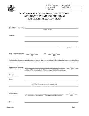 Fillable Online labor state ny nys fillable apprenticeship forms Fax