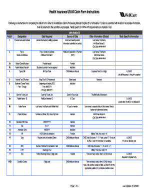 Ub 04 Form - Fill Online, Printable, Fillable, Blank | PDFfiller