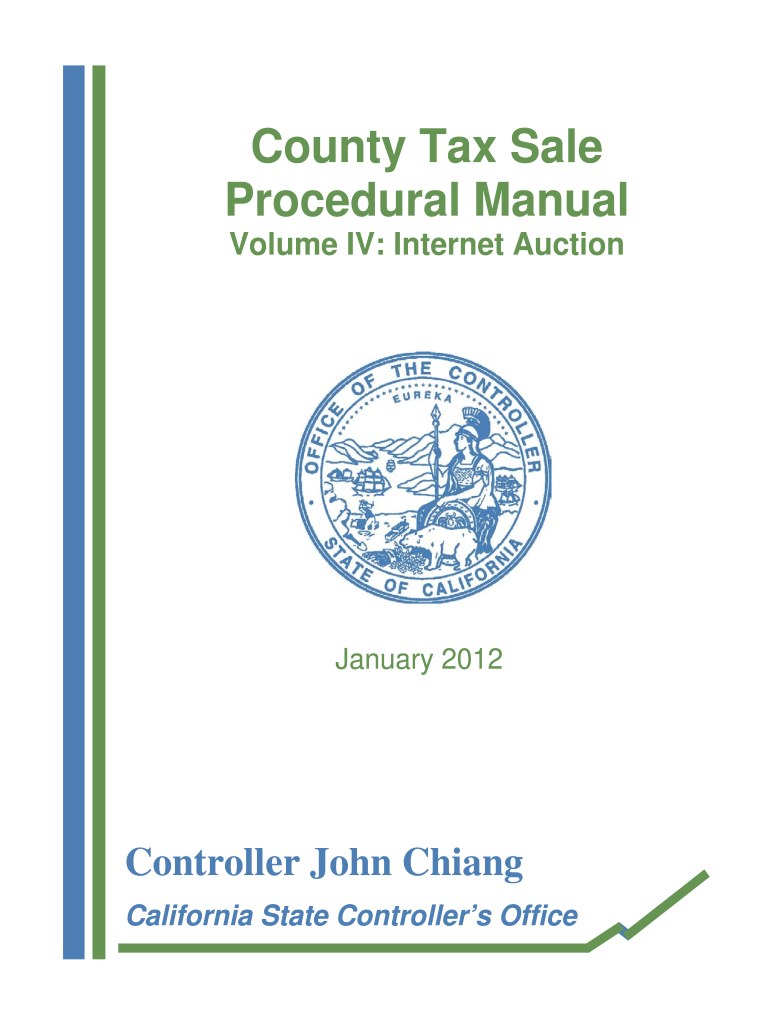California county tax sale procedural manual Fill out & sign online