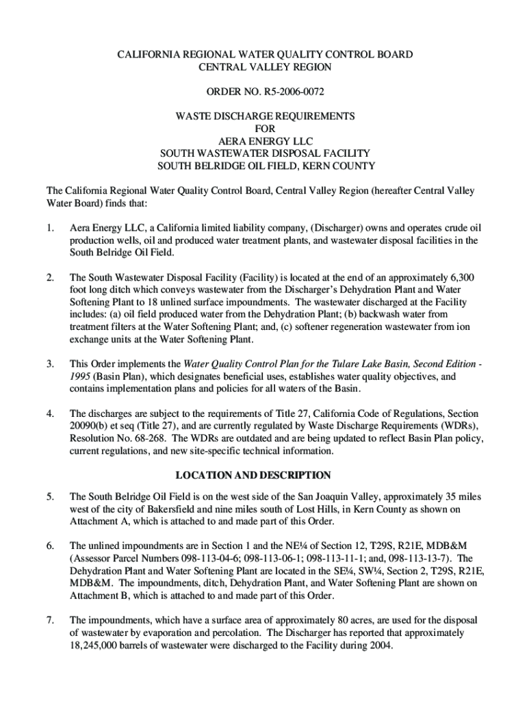 Fillable Online california regional water quality control board central