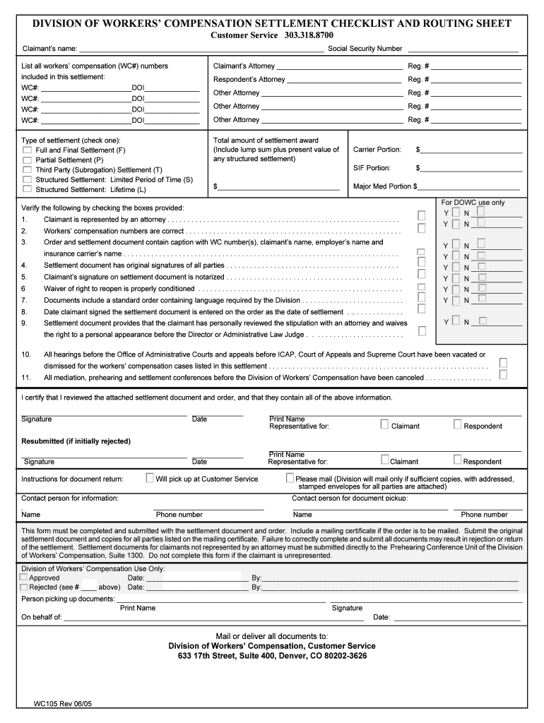 Fillable Online Instructions for Settlement Checklist.qxd Fax Email