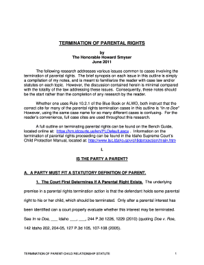 Terminating Parental Rights Forms Idaho - Fill and Sign Printable