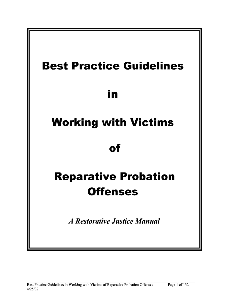 Fillable Online ccvs state vt Best Practice Guidelines in Working with