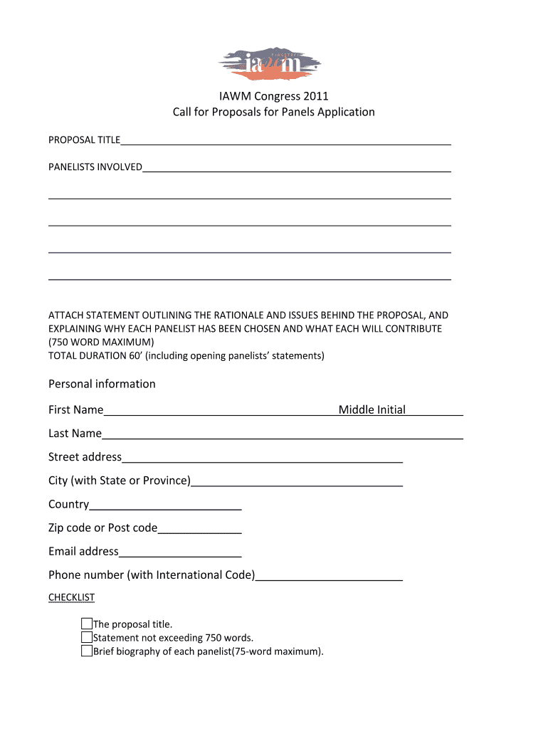 Fillable Online cal nau Call for Panels Application cal nau Fax Email