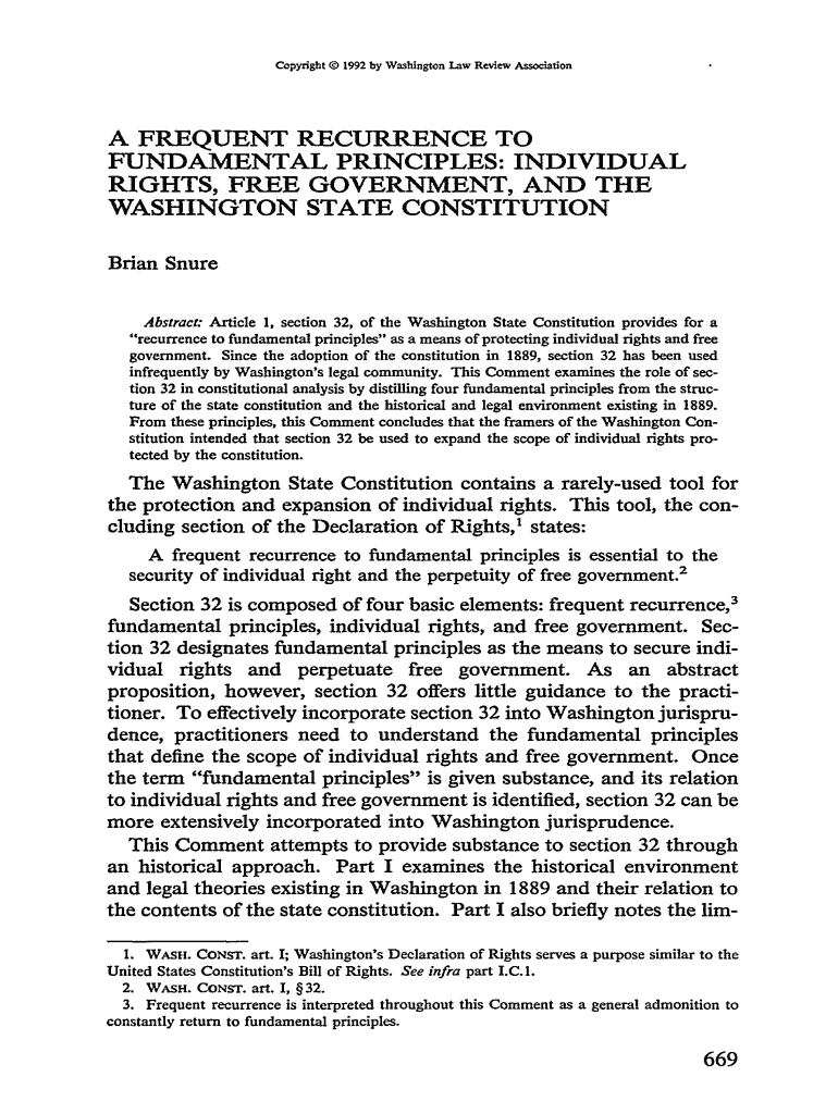 Fillable Online Copyright 1992 by Washington Law Review Association Fax