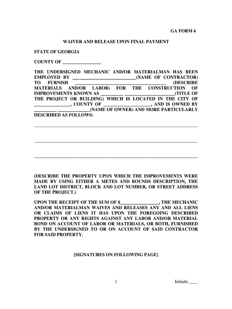 Waiver Release Fill Online, Printable, Fillable, Blank