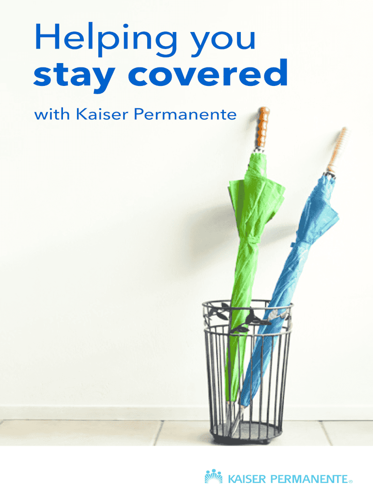 Fillable Online continuecoverage kaiserpermanente Kaiser Permanente