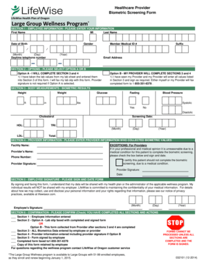 Biometric Screening Form - Fill and Sign Printable Template Online