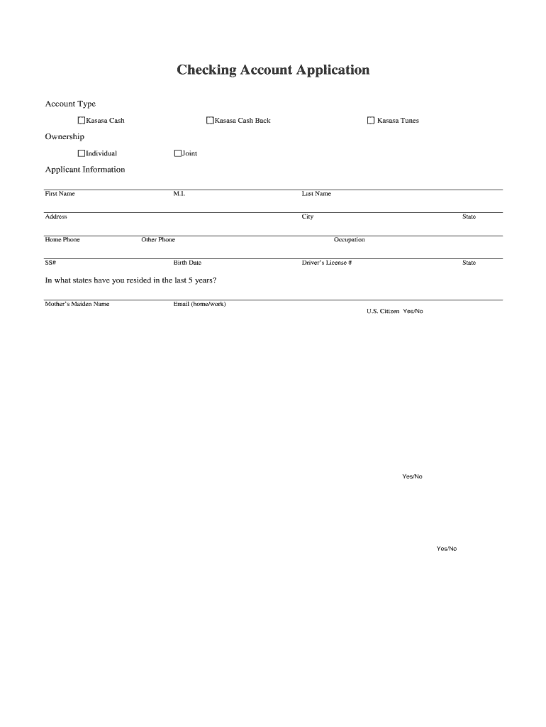 Fillable Online Checking Account Application Harleysville Savings