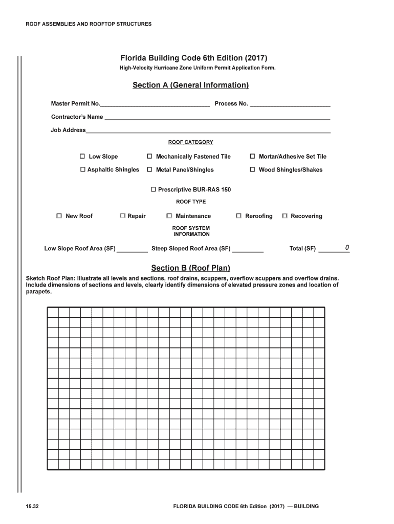 Fillable Online SECTION 1525 HIGHVELOCITY HURRICANE ZONES UNIFORM