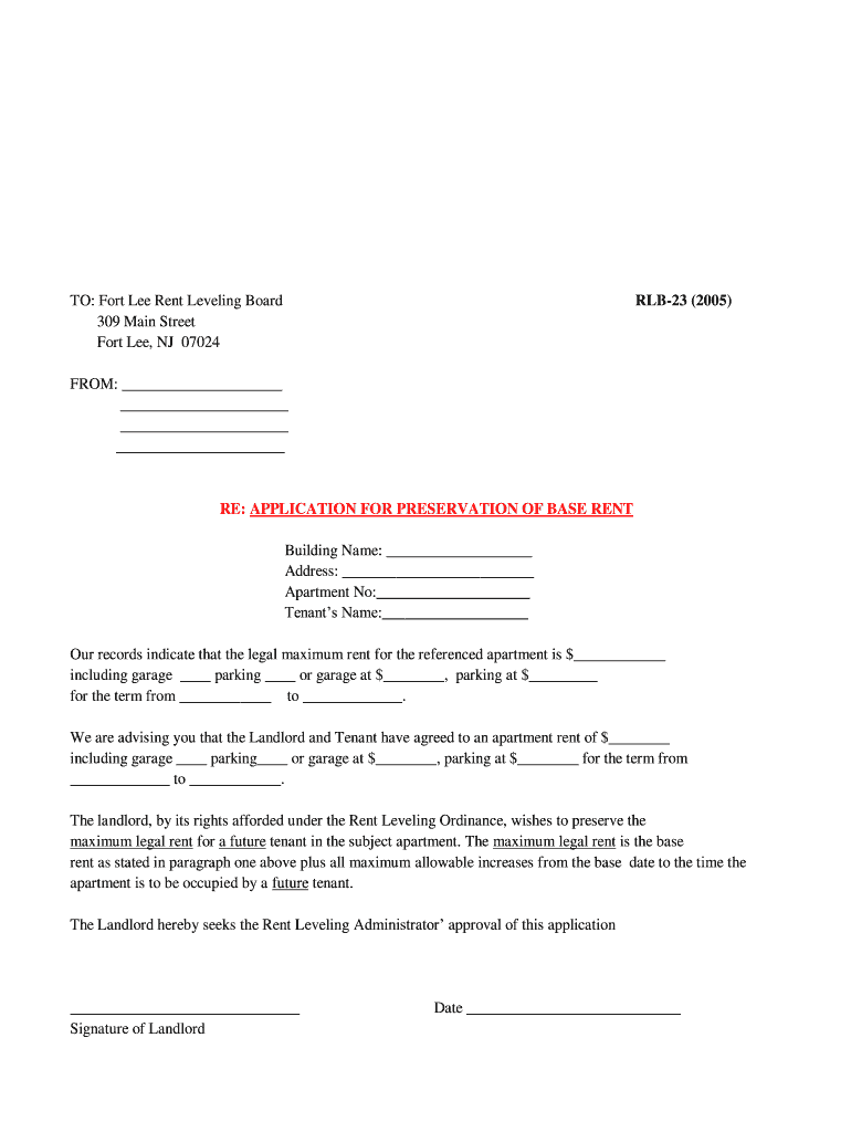 Nj rlb application rent Fill out & sign online DocHub