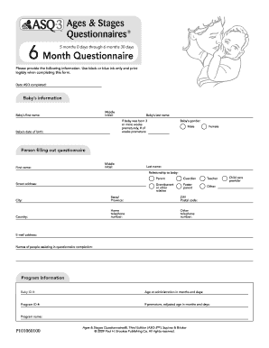 6 Month Questionnaire - Hanscom Af - Fill and Sign Printable Template