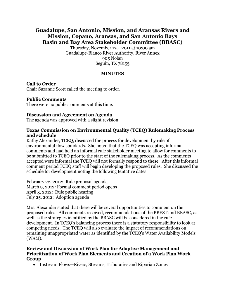 Fillable Online tceq state tx Senate Bill 3 nomination form Fax Email