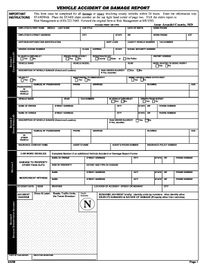 vehicle accident report form template - Fillable & Printable Samples