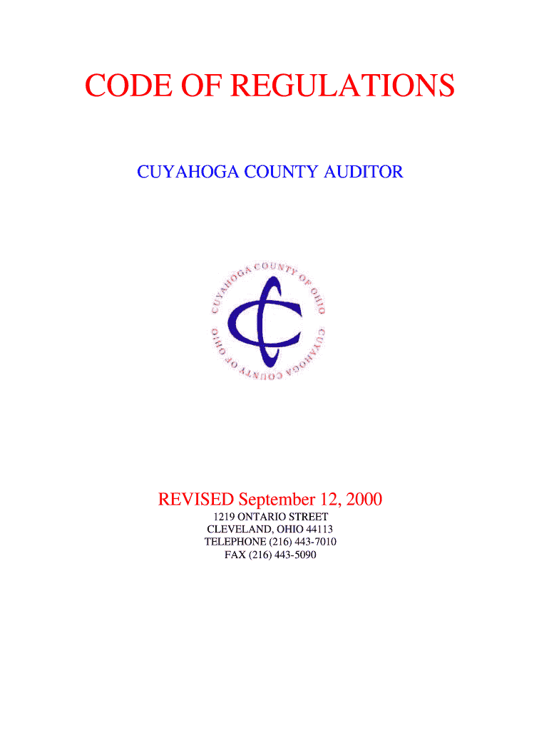 Fillable Online CUYAHOGA COUNTY AUDITOR Fax Email Print pdfFiller