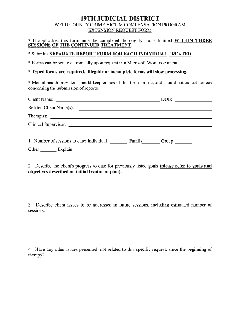 Fillable Online co weld co WELD COUNTY CRIME VICTIM COMPENSATION