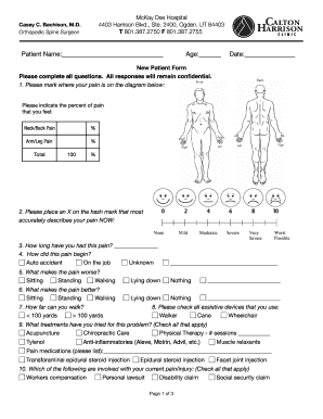 Fillable Online intermountainhealthcare New Patient Form