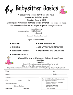 18 Printable Babysitting Flyer Forms and Templates - Fillable Samples