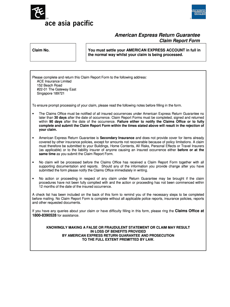 Fillable Online Claim American Express Fax Email Print pdfFiller