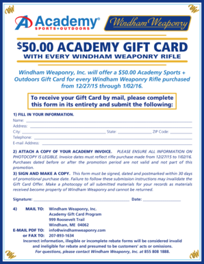 Fillable Online 5000 ACADEMY GIFT CARD Fax Email Print - pdfFiller