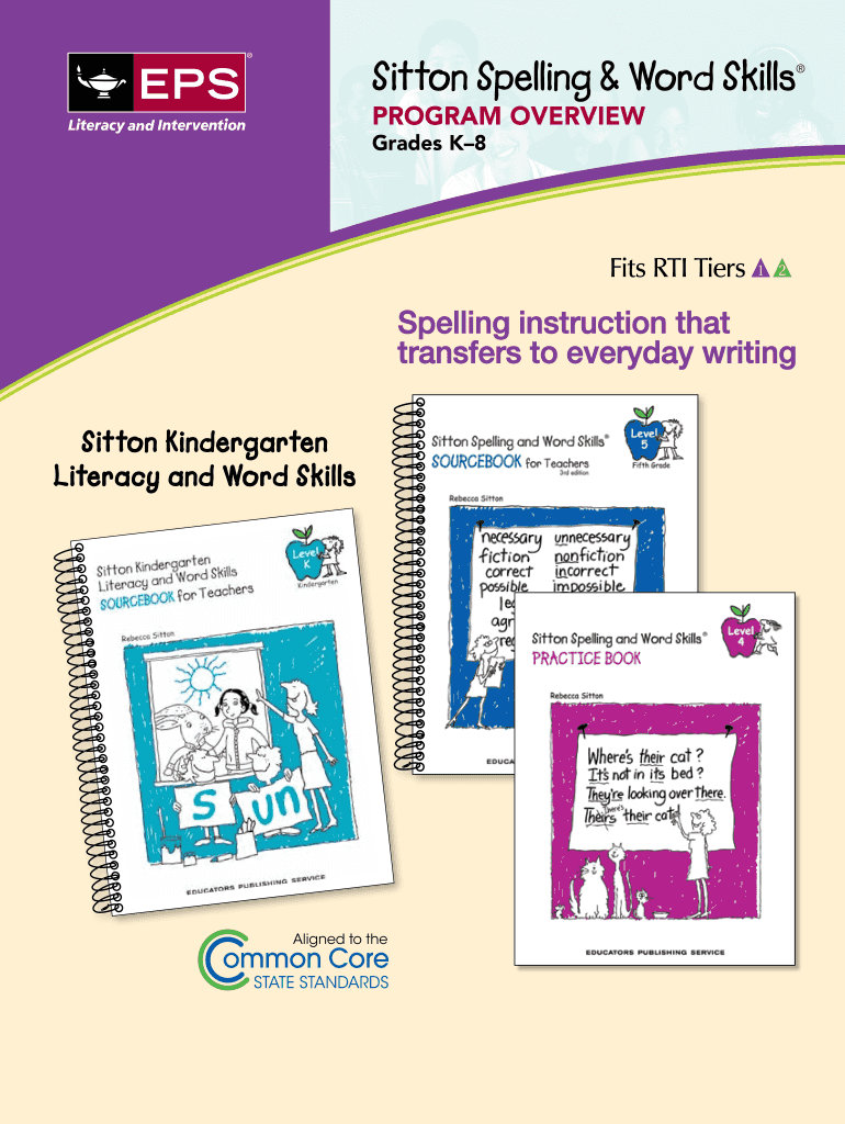 Fillable Online Sitton Spelling & Word Skills Fax Email Print pdfFiller
