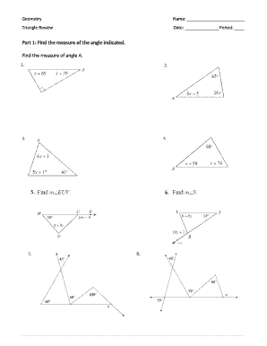 Find The Measure Of Each Angle Indicated - Fill Online, Printable, Fillable, Blank | Pdffiller