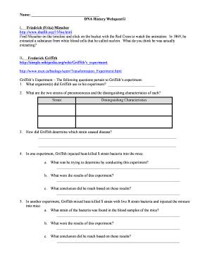 Dna History Webquest Answer Key - Fill and Sign Printable Template Online
