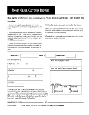 Western Union Request - Fill Online, Printable, Fillable, Blank | PDFfiller