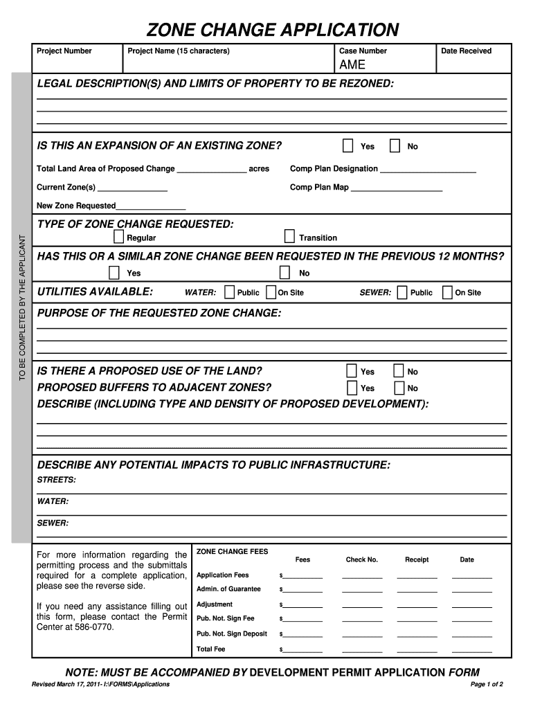 Fillable Online juneau Zone Change Application Instructions City and