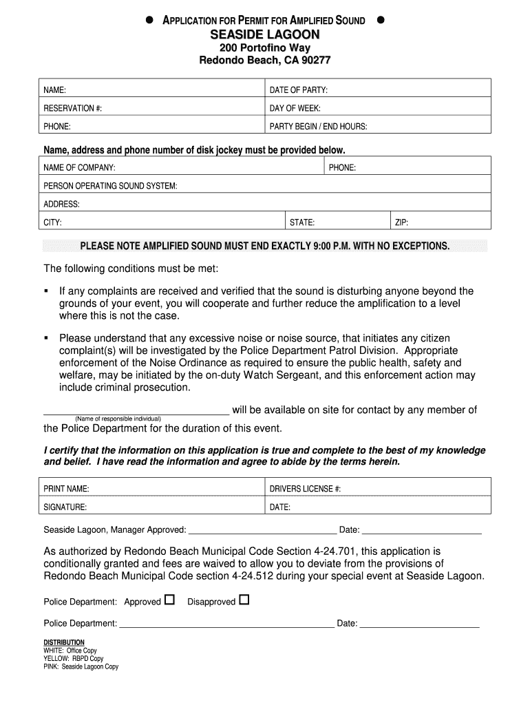 California Permit Amplified Fill Online, Printable, Fillable, Blank