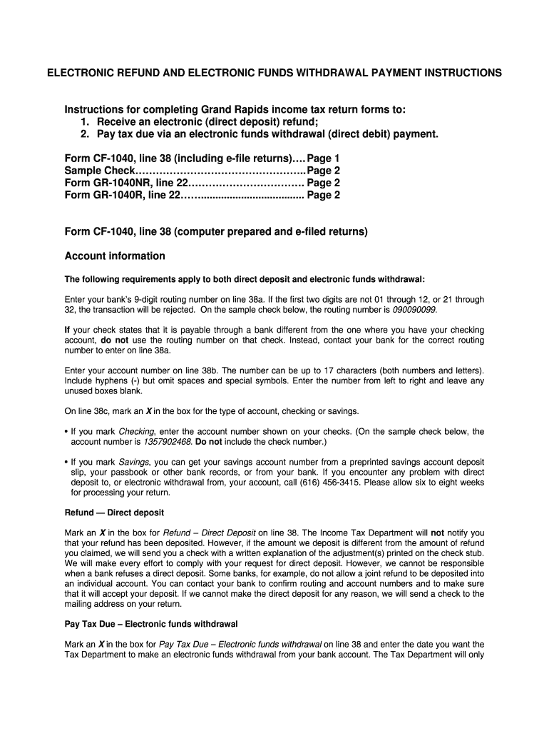 Fillable Online ELECTRONIC REFUND AND ELECTRONIC FUNDS WITHDRAWAL