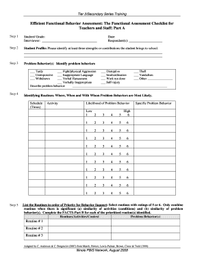 Free Functional Behavior Assessment Template - prntbl