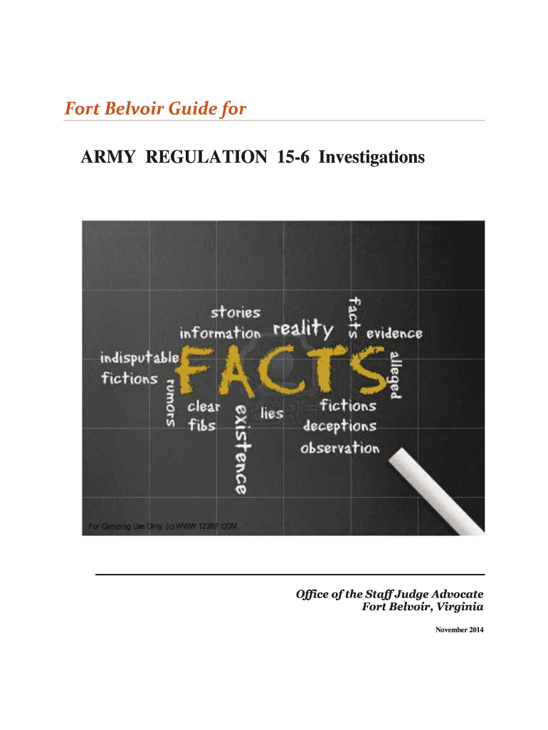 Fillable Online belvoir army Fort Belvoir Guide for ARMY REGULATION 15