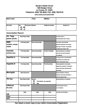 18 Printable immunization record card california Forms and Templates