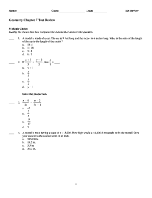 Fillable Online ExamView - Geometry Chapter 7 Test Reviewtst Fax Email