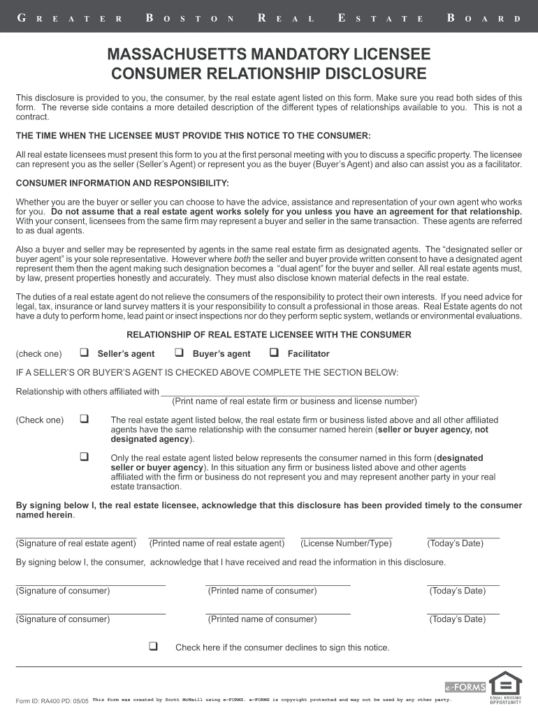 Mandatory real estate relationship disclosure Fill out & sign online