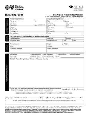 Referral Form - Blue Cross And Blue Shield Of Kansas - Fill and Sign