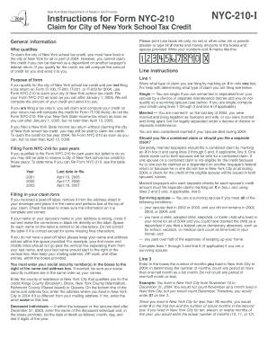 Fillable Online Form NYC-210-I - FormSend Fax Email Print - pdfFiller
