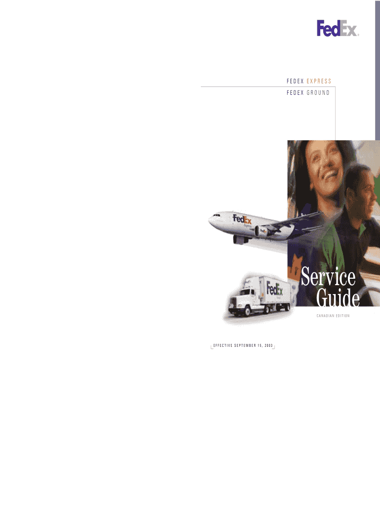 Fillable Online Service Guide FedEx Fax Email Print pdfFiller